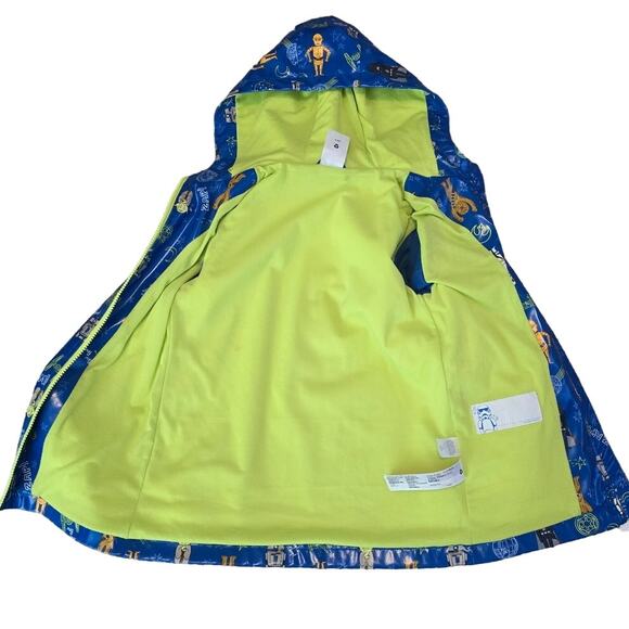 Disney Star Wars GIRLS Hooded Full Zip Winter Snow Rain Jacket 5/6 - Picture 5 of 10